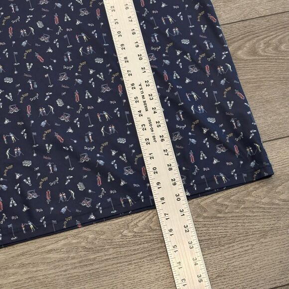 Smith & Quinn Polo Shirt Mens XXL Bogeys All Over Print Pattern Blue Graphic - Picture 4 of 7